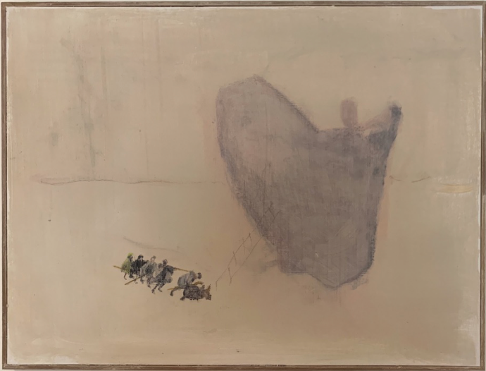 "Toujours plus haut" acrylique sur Formica 37x50cm