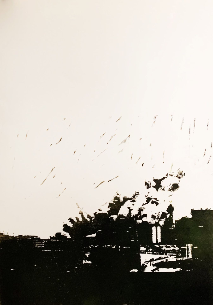 Why, Beirut7 Gravure sur MDF Dim papier: 50x70 cm