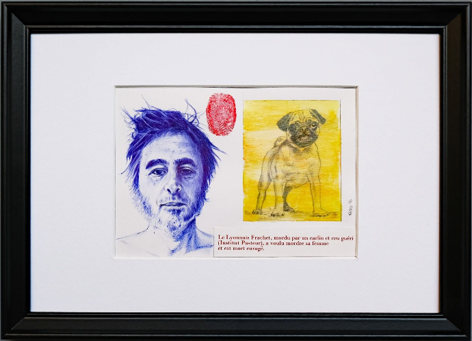 Michel-Alfred Fabry, "Du sang à la une" édit.K1L, dessin au bic